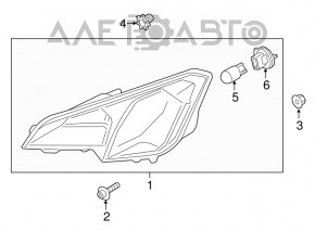 Поворотник правый Ford Ecosport 18-22 без птф