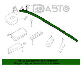 Подушка безопасности airbag боковая шторка правая Ford Ecosport 18-22