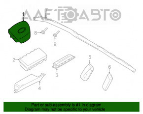 Подушка безопасности airbag в руль водительская Ford Ecosport 18-22