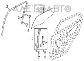 Geam electric cu motor spate stânga Ford Ecosport 18-22