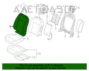 Scaun pasager Ford Ecosport 18-22, textil, negru, manual, fără airbag