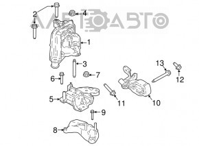 Подушка двигателя правая Ford Ecosport 18-22 2.0