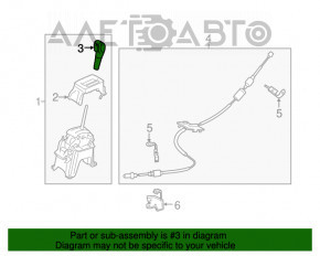 Ручка КПП Ford Ecosport 18-22 кожа черная без кнопки