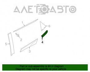 Moldură ușă-sticlă spate dreapta Ford Ecosport 18-22