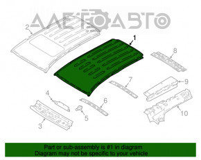 Acoperiș metalic Ford Ecosport 18-22 fără trapă, tăiată