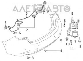 Suport senzor unghi mort BSM stanga Mazda 6 16-21 nou original OEM