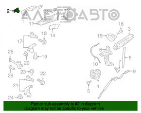 Capacul mânerului exterior al ușii din spate stânga pentru Ford Fusion mk5 13-20 cu crom