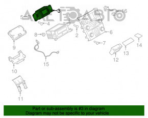 Monitor, display, navigație Ford Fusion mk5 16-20 SYNC 3 zgârieturi