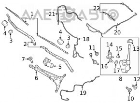 Capacul rezervorului de spălare a parbrizului Lincoln Nautilus 19-23