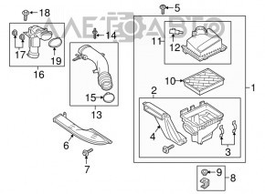 Corpul filtrului de aer Ford Fusion mk5 17-20 1.5T 2.0T