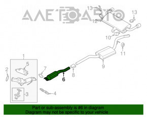 Катализатор нижний Ford Escape MK3 13-19 2.5