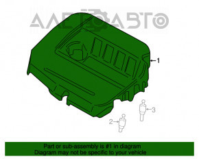 Накладка двигателя Ford Escape MK3 17-19 1.5T поролон затерта