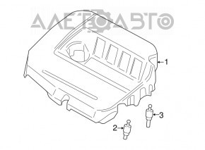 Накладка двигателя Ford Escape MK3 17-19 1.5T поролон затерта