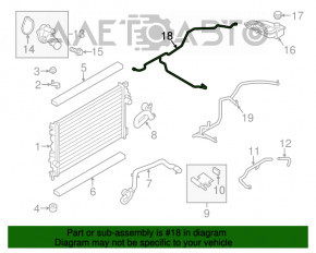 Furtunul de răcire de retur pentru Ford Escape MK3 17-19 2.5