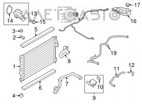 Furtunul de răcire de retur pentru Ford Escape MK3 17-19 2.5