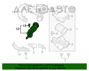 Воздуховод Ford Escape MK3 17-19 1.5T от фильтра