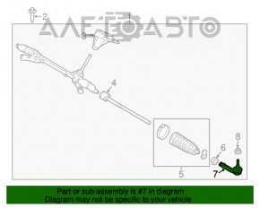 Capăt de direcție stânga Ford Ecosport 18-21 ruginit.