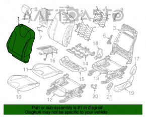 Scaun șofer Ford Focus mk3 15-18 restilizat, cu airbag, piele neagră, electric