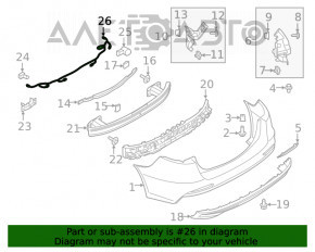 Проводка заднего бампера Ford Fusion mk5 13-18 под парктроники