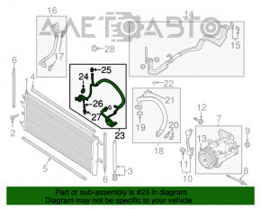 Bobina de aer condiționat condensator-compresor Ford Fusion mk5 13-20 1.5T 1.6T