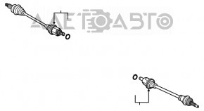 Привод полуось задняя левая Ford Fusion mk5 17-20 тип 2