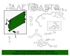 Radiator de răcire apă Ford Fusion mk5 17-20 2.0T recondiționat.