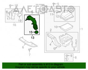 Conducta de aer de la filtru pentru Ford Fusion mk5 13-20 2.0T tip 2