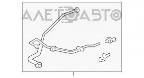 Supapă de evacuare a vaporilor de combustibil Ford Fusion mk5 13-20 cu conducte