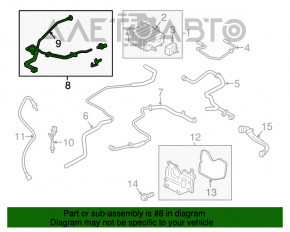 Supapă de evacuare a vaporilor de combustibil Ford Fusion mk5 13-20 cu conducte