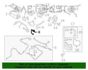 Supapă de ventilație a rezervorului de combustibil Ford Fusion mk5 17-20 hibrid, plug-in fără furtune