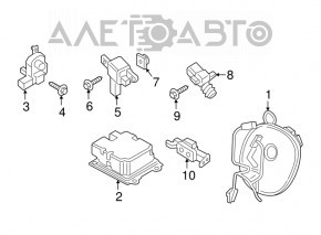 Датчик подушки безопасности дверь левый Ford Fusion mk5 17-20