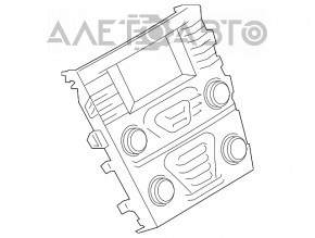 Panoul de control radio Ford Fusion mk5 13-20 SYNC 3 SONY cu încălzire și ventilație, șters.