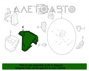 Capacul volanului Ford Edge 19- crom