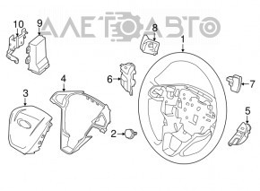 Capacul volanului Ford Edge 19- crom