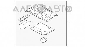 Capacul consolei centrale cu suporturi pentru pahare Ford Fusion mk5 17-20 are defecte de crom, zgârieturi.