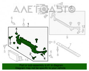 Suport radiator superior Ford Fusion mk5 17-20 plastic