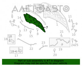 Izolarea capotei Ford Fusion mk5 17-20