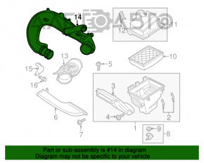 Воздуховод на коллектор Ford Fusion mk5 17-20 1.5Т