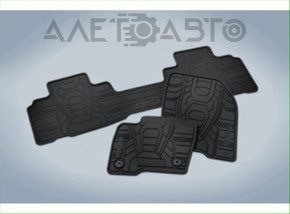 Set de covorașe pentru interiorul mașinii Ford Edge 15 - cauciuc negru, non-original.