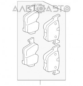 Set placute frana spate 4buc Jaguar F-Pace X761 17-20 nou original OEM