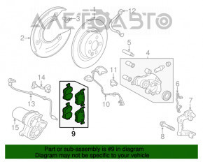 Plăcuțe de frână spate, set de 4 bucăți, Jaguar F-Pace X761 17-20