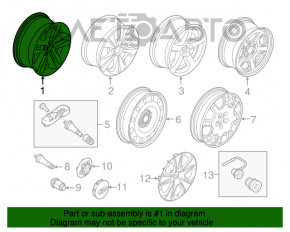 Roată de 18 inch pentru Ford Explorer 11-17 cu jantă ușoară