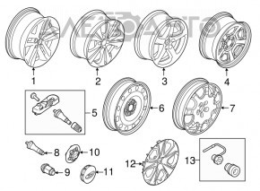 Roată de 18 inch pentru Ford Explorer 18-19 cu jantă ușoară.