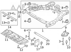 Подрамник передний Ford Explorer 16-19 awd