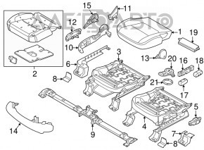 Scaunul pasagerului Ford Explorer 16-19