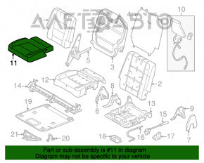 Rândul din spate al scaunelor, al treilea rând, pentru Ford Explorer 16-19, este tapițat cu material textil negru, sub protecție chimică, ruginit.