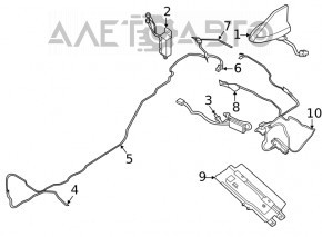 Antena aripă Ford Explorer 20 - tip 1