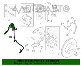 Senzor ABS frontal stânga Lincoln MKZ 13-20