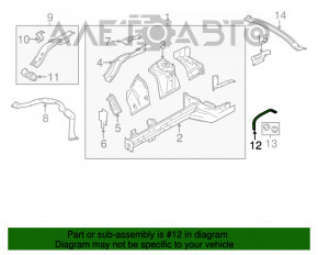 Suport aripi dreapta Ford Mustang mk6 18- în față