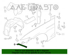 Suport aripi stânga Ford Mustang mk6 18- în față